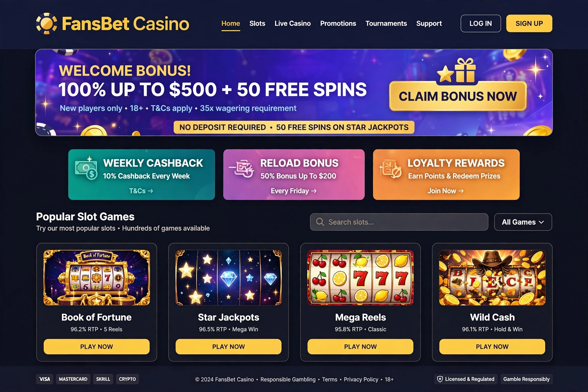 Fansbet Casino anmeldelse 2026 — komplett guide og vurdering